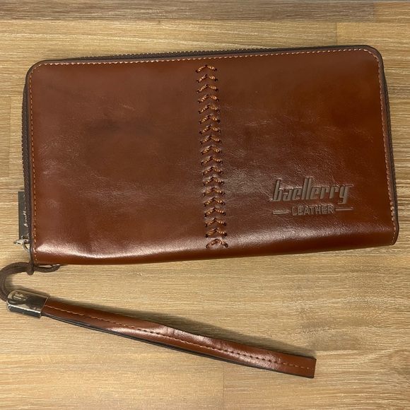 Leather Men's Brown Wallet - Picture 1 of 5